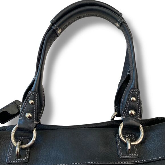 Coach Black Leather Satchel - Picture 5 of 16